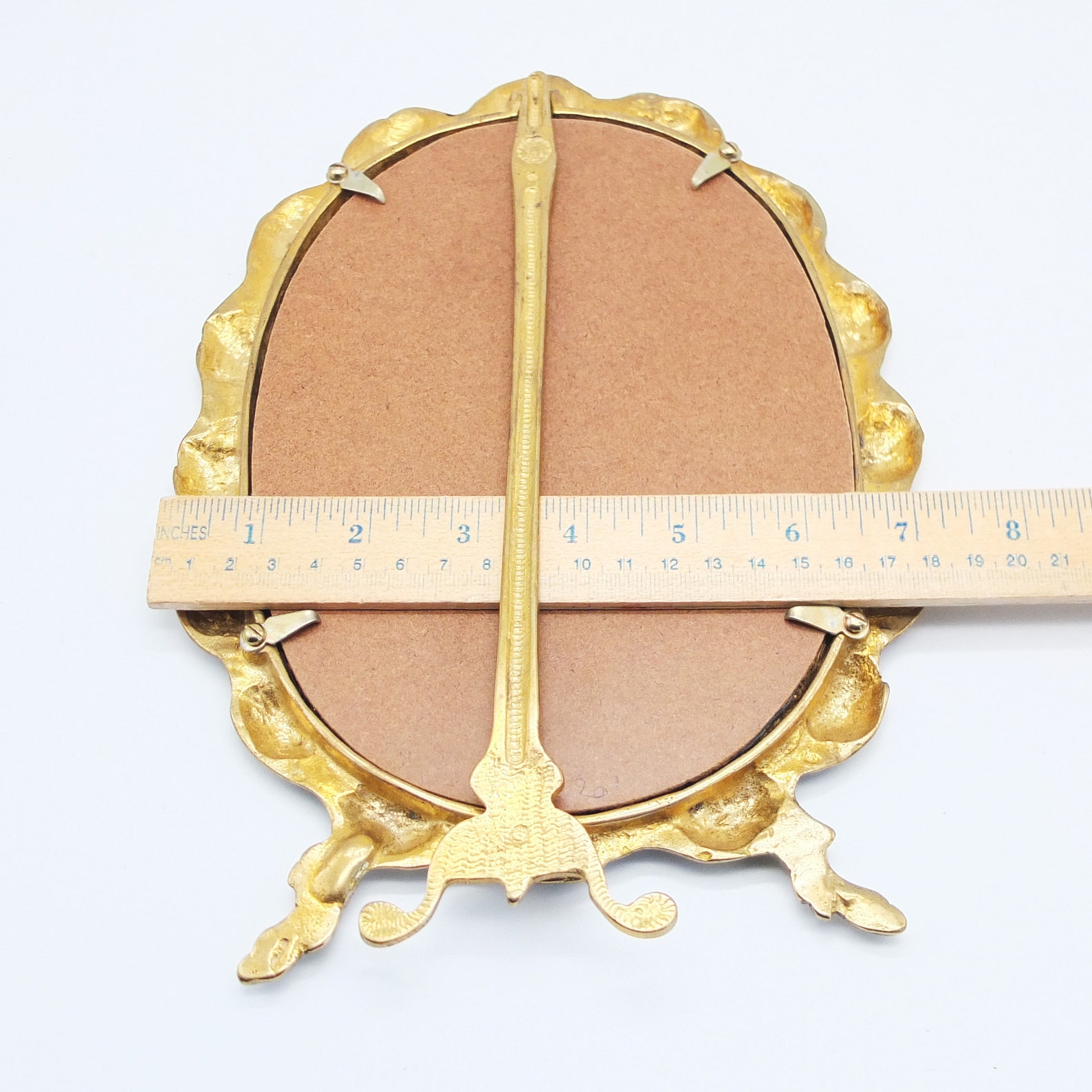 Vintage Floral Brass Table Mirror Vintage Tabletop Mirros Etsy