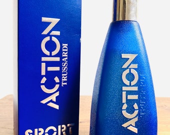 Vintage TRUSSARDI Eau Du Sport, Action Trussardi Perfume, 100 Ml