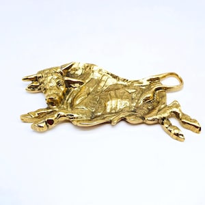 Vintage Bull Brass Ashtray, Bull Ring Dish, Bull Figurine