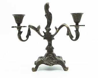 Vintage Brass Candlestick Holder: Solid Brass Taper Candleholder