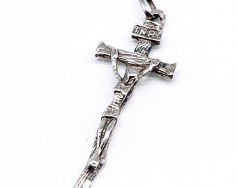 Vintage Sterling Silver Crucifix Pendant