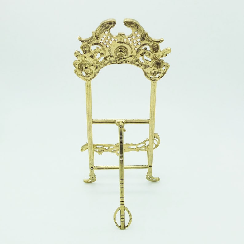 Vintage Plate Brass Stand Plate Holder /// Dish Stand /// Etsy