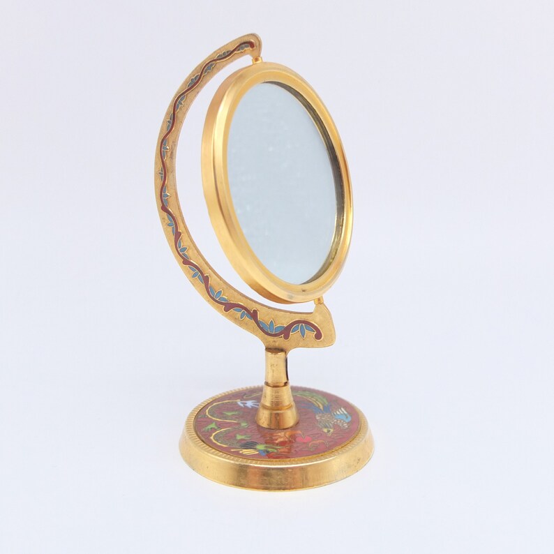 Vintage Cloisonné Mirror and Photo Frame Curious Piece rare Etsy