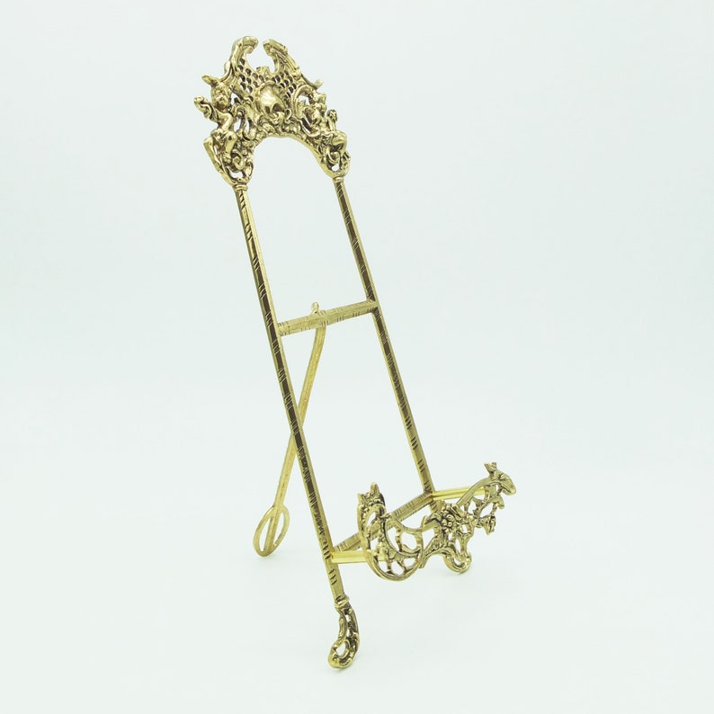 Vintage Plate Brass Stand Plate Holder /// Dish Stand /// Etsy