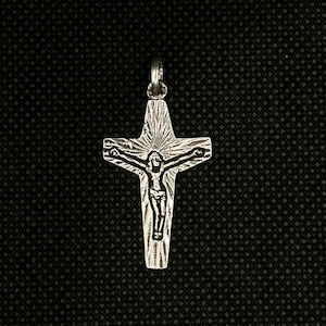 Vintage Sterling Silber Kruzifix Anhänger