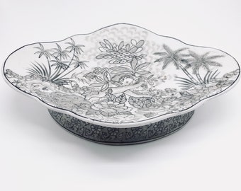 Vintage Chinese Porcelain Tray Décor, Chinese Porcelain Salter