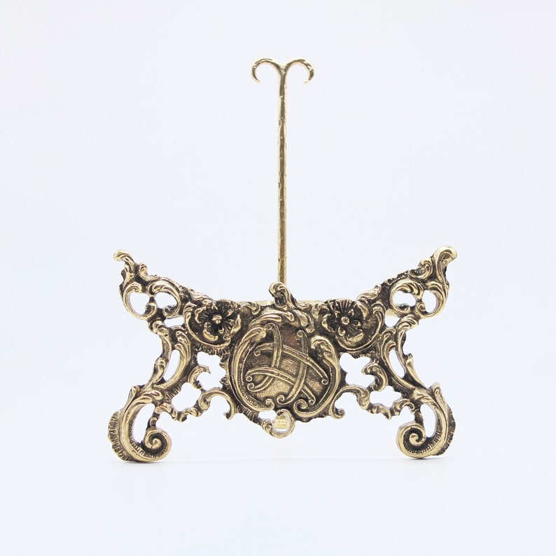 Vintage Brass Plate Holder Plate Display Brass Plate Mount Etsy