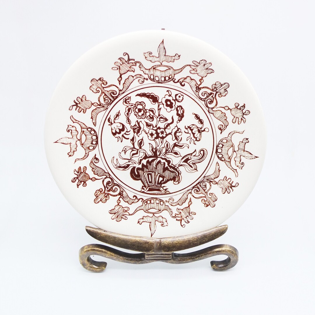 Vintage Brass Plate Holder Brass Plate Mount Display Plate Etsy