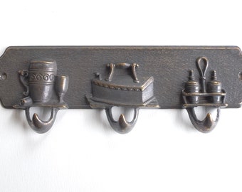 Vintage brass clothes rack, Kitchen décor