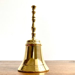 Vintage Brass Table Dinner Bell //// Room Brass Bell