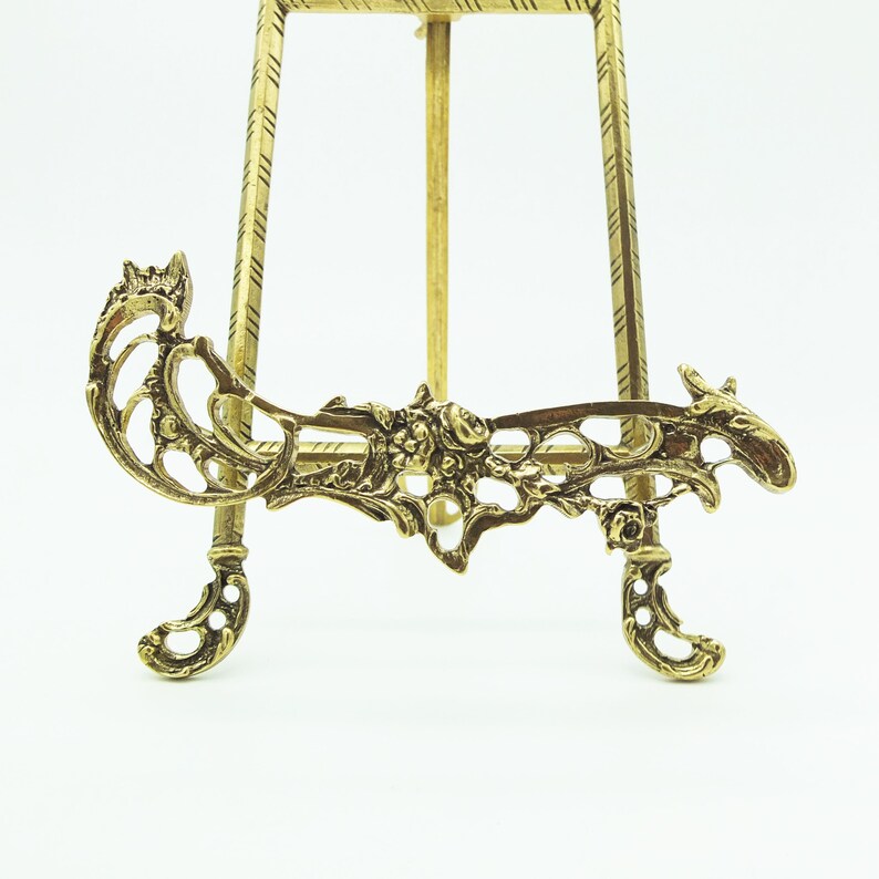 Vintage Plate Brass Stand Plate Holder /// Dish Stand /// Etsy