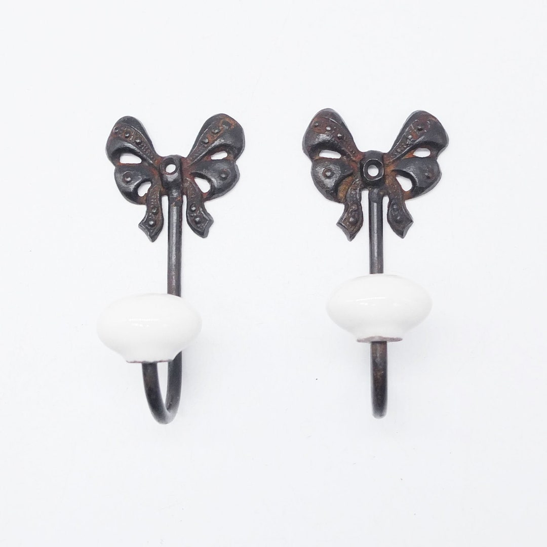 Set of 2 Vintage Coat Racks Bow Ribbon Coat Rack Vintage Etsy