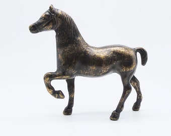 Vintage Elegant Brass Horse Sculpture