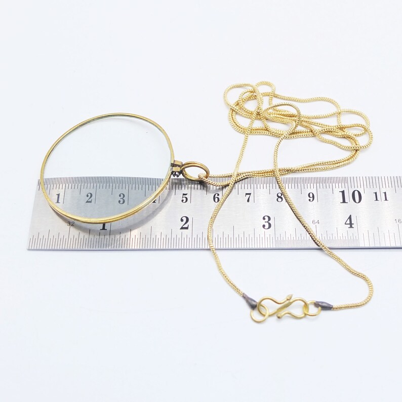 Magnifying Glass Monocle Lens Necklace Magnifying Glass Etsy