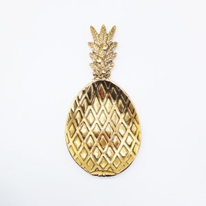 Vintage Brass Pineapple Decorative Tray, Brass Pineapple