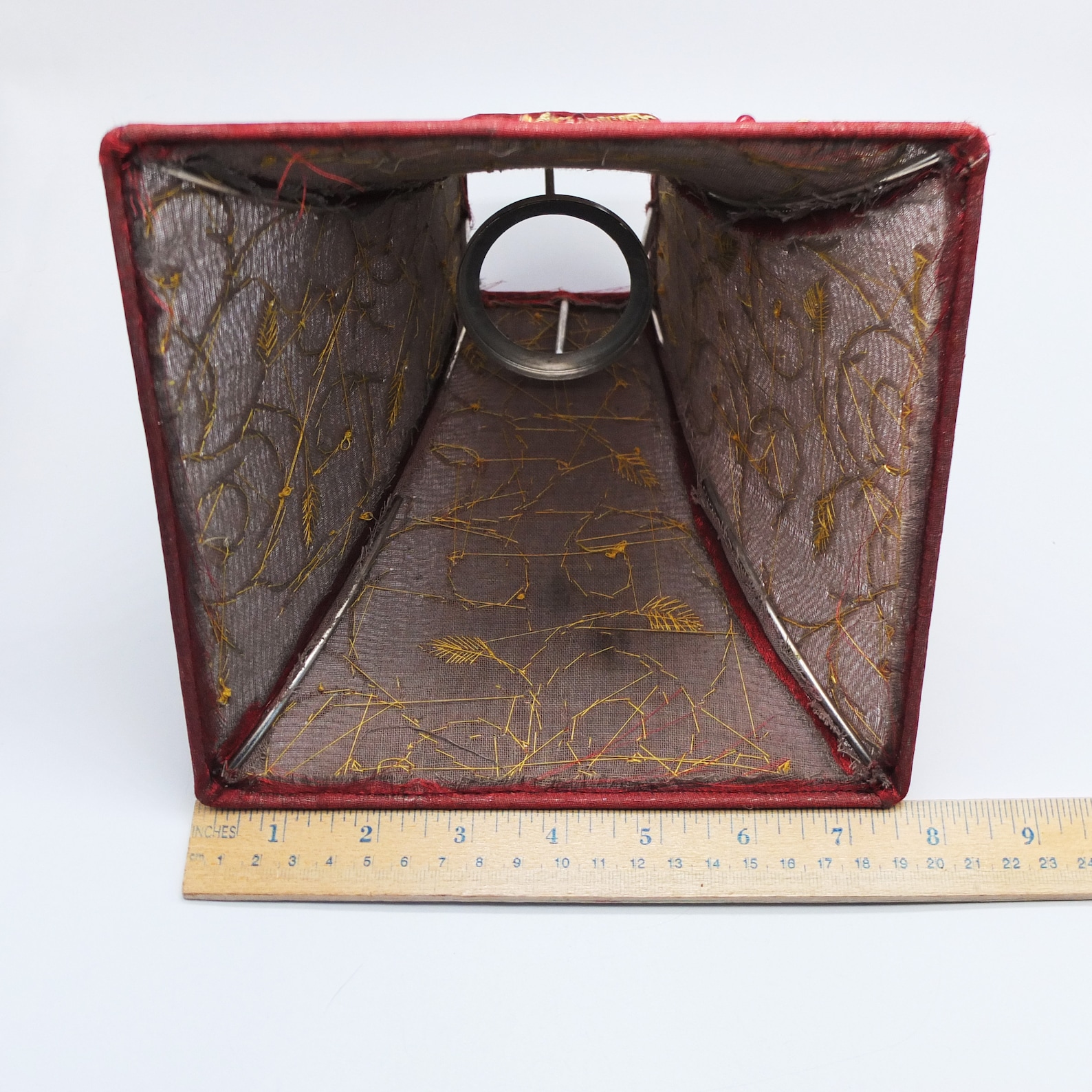 Vintage Handmade Silk Lampshade Etsy