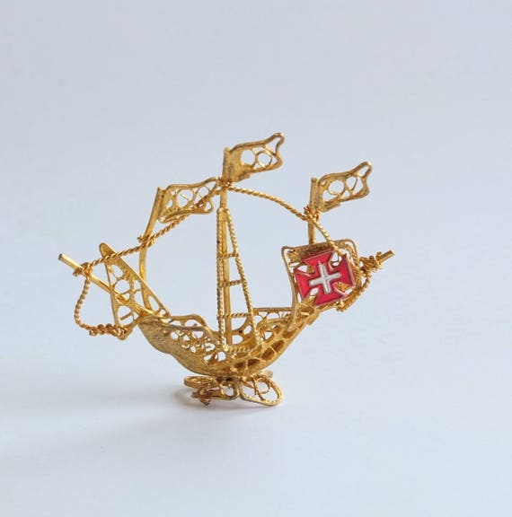 Vintage Filigree Portuguese Vessel Portuguese Vintage Portuguese