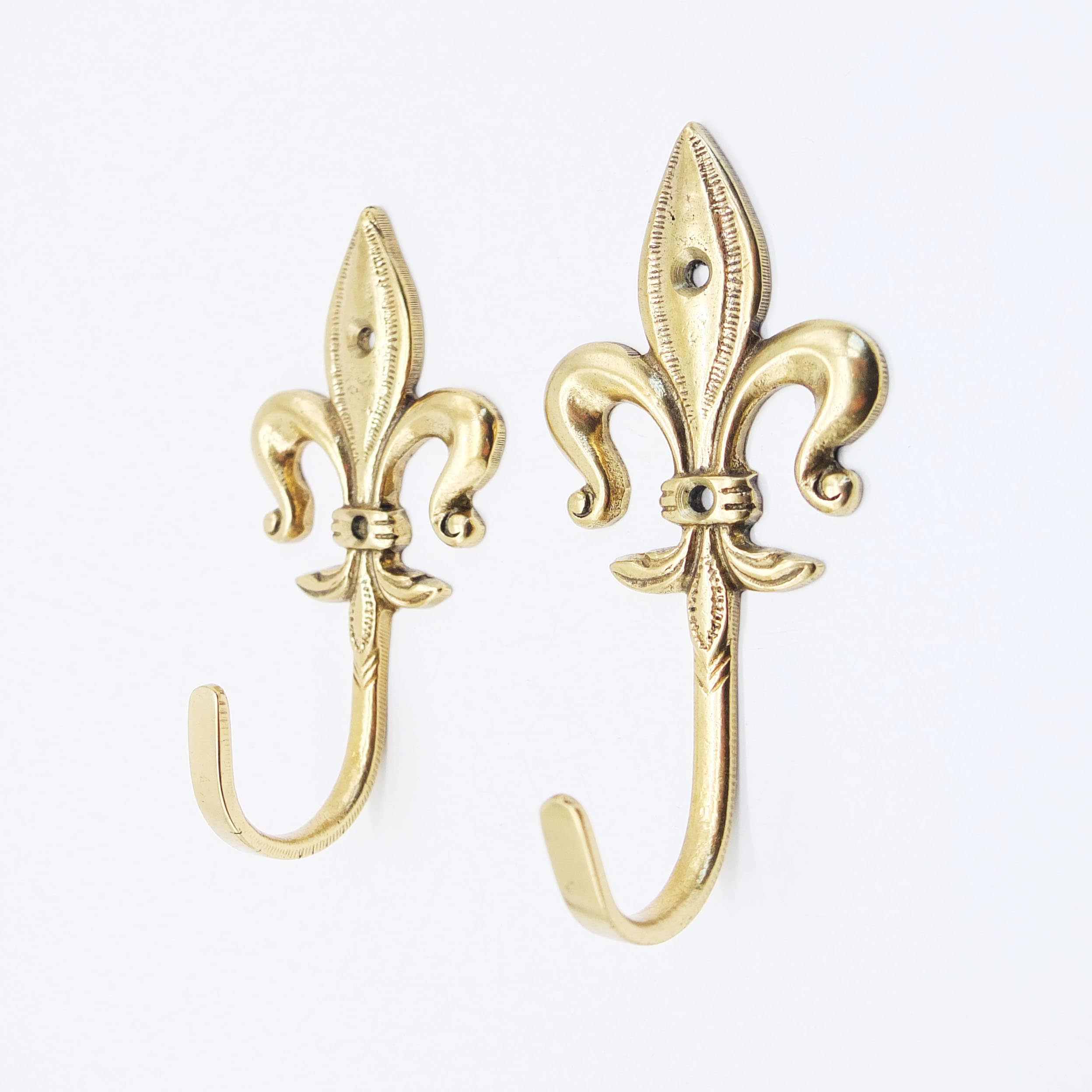 Porte-manteau vintage en laiton massif, porte-manteaux, porte-manteaux en métal