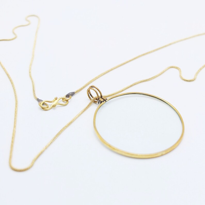 Magnifying Glass Monocle Lens Necklace Magnifying Glass Etsy