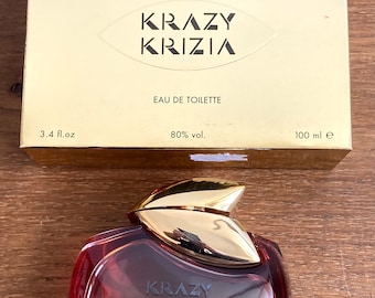 Vintage 1990s Krazy by Krizia Vintage Bottle of perfume, Vintage Krizia, 100 ml