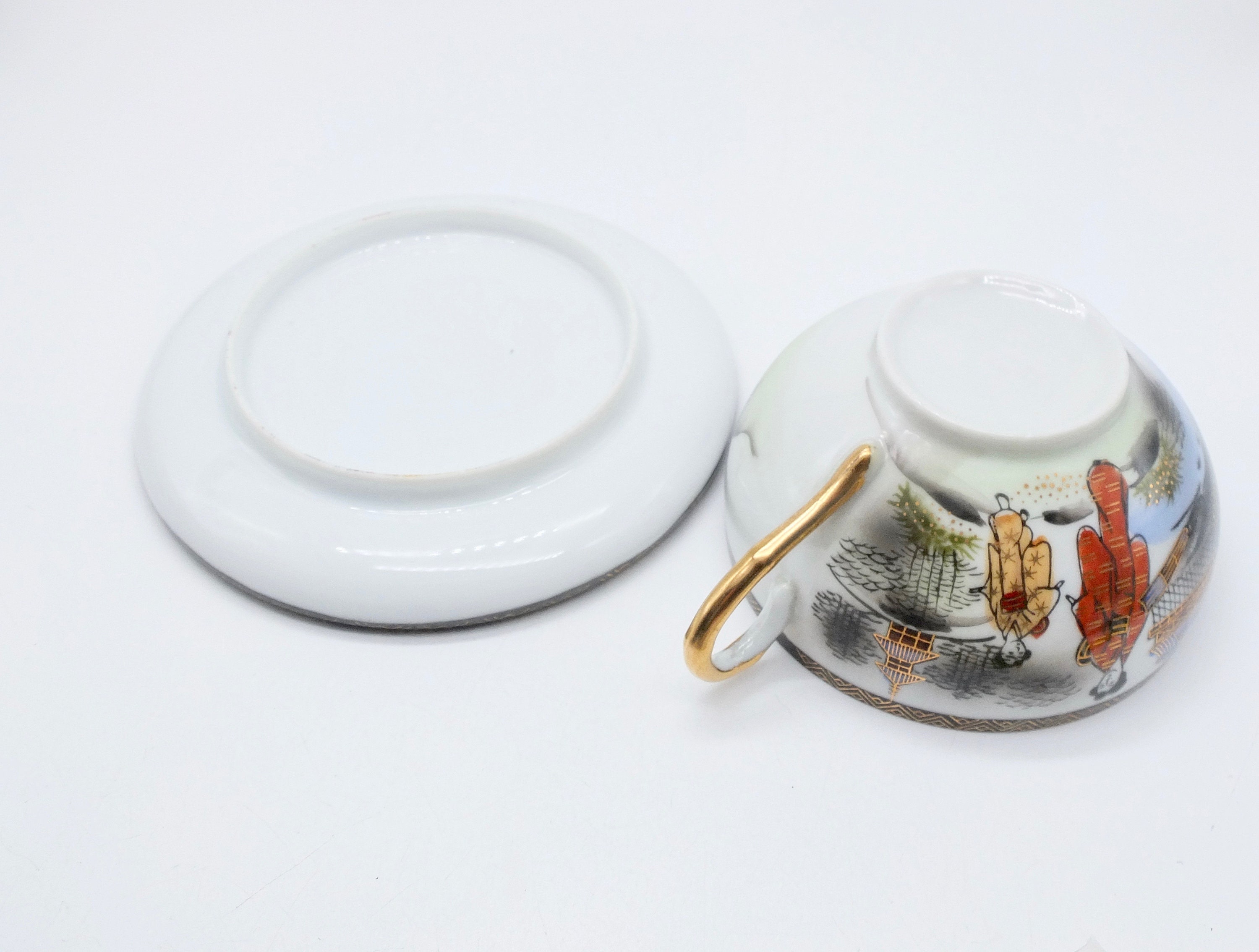 Antique Hand Painted Japanese Porcelain Tea Cup - Etsy