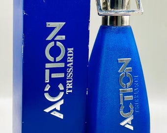 Vintage TRUSSARDI Eau Du Sport, Action Trussardi Perfume, 100 Ml
