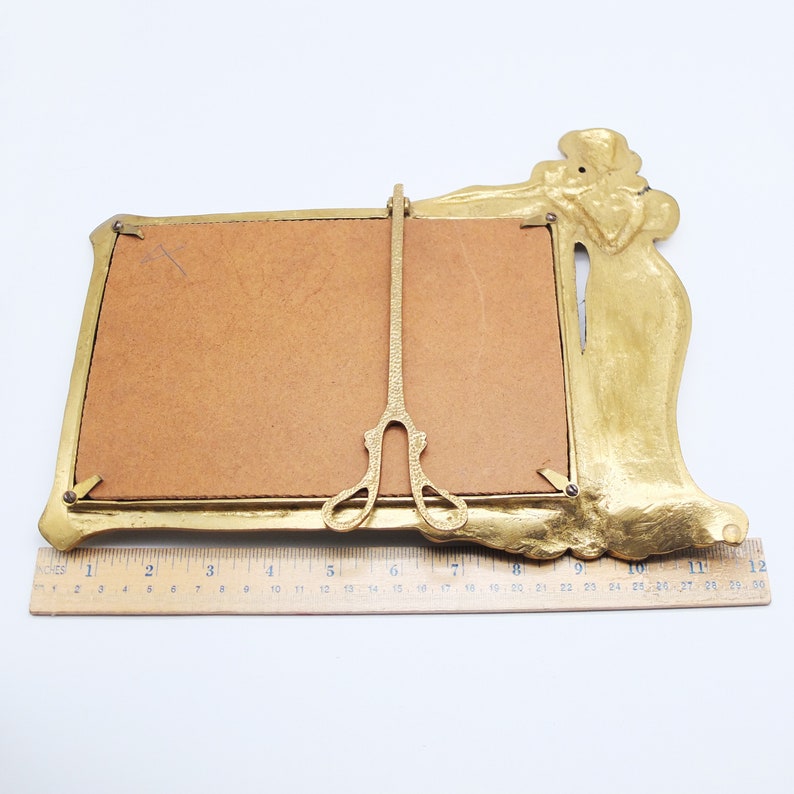 Vintage Brass Art Nouveau Style Table Mirror /// Bedroom Etsy