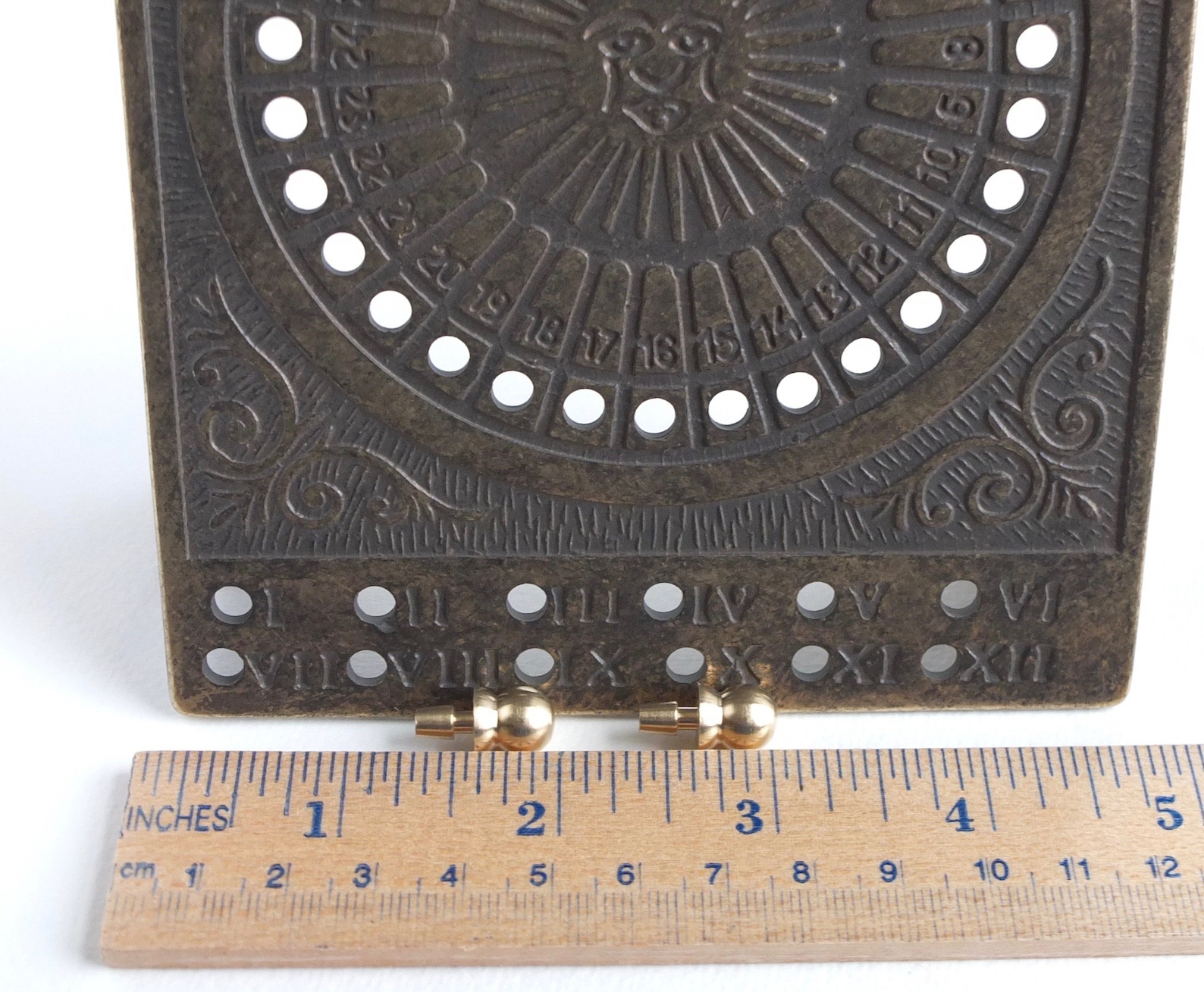Vintage Brass Table Calendar to Decor Your Office /// Etsy