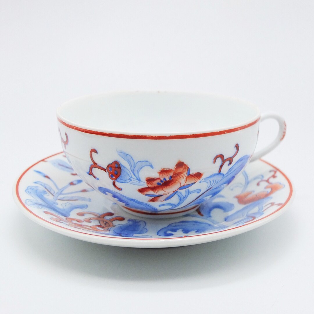 Antique Hand Painted Chinese Tea Cup Set, Antique Tea Cup Set