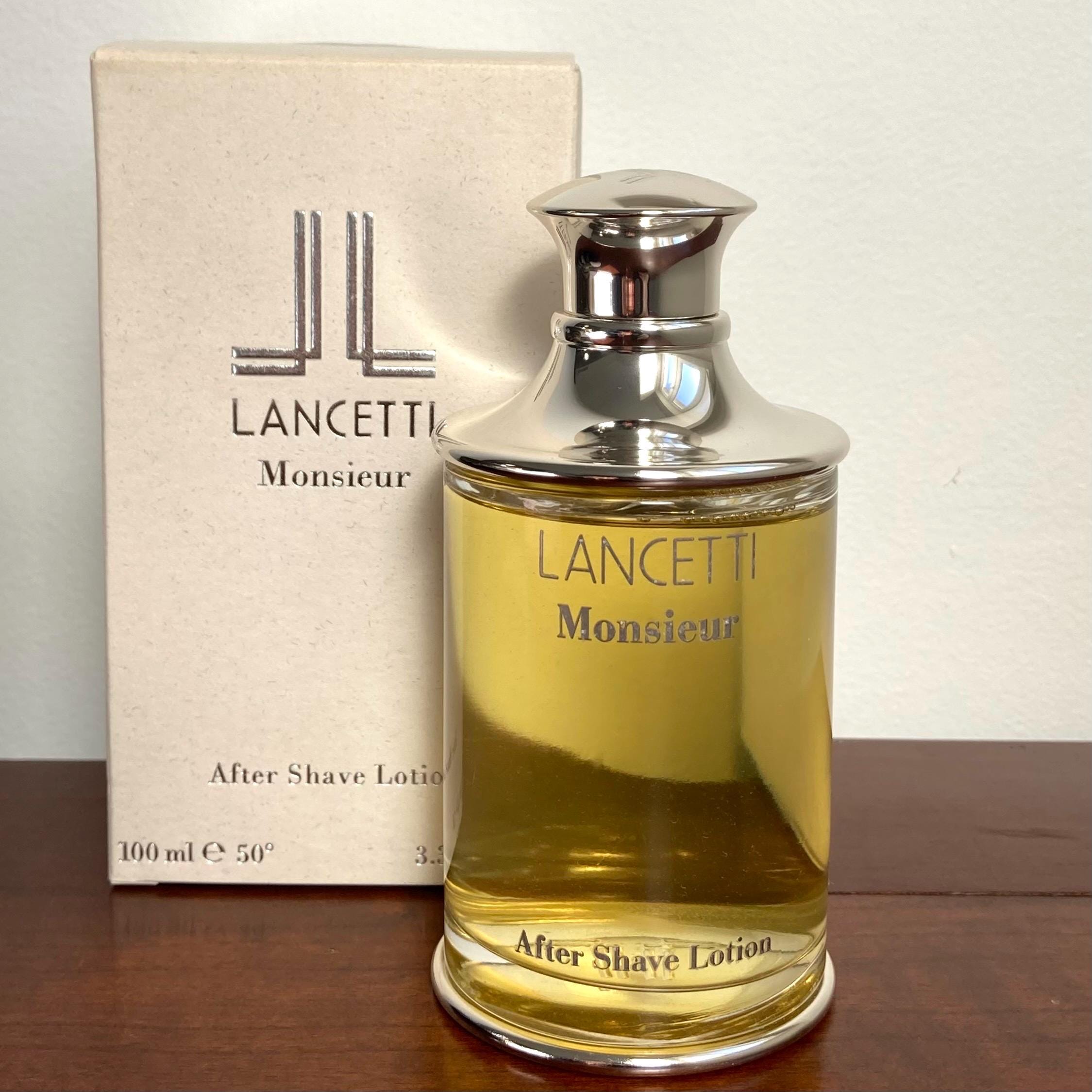 Vintage Lancetti Monsieur Aftershave, Lancetti After Shave, 100 Ml