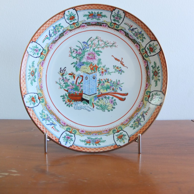 Macau Vintage Collectible Plate from Macao Hand painted Chinese Plate