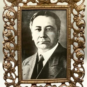 Vintage Portrait Photo frame, Brass Picture Frame