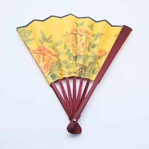 Vintage Fan,  Paper and wood Elegant Fan, Chinese Fan