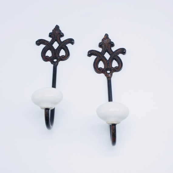 2 percheros con anagramas pintados a mano perchero de pared vintage perchero vintage Etsy Espana