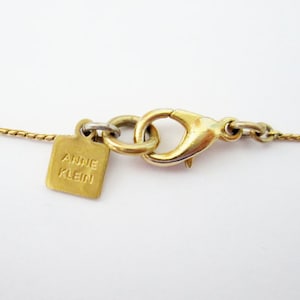 Collar de cuentas vintage ANNE KLEIN, collar Anne Klein, collar de oro