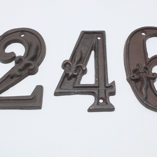 Cast Iron Numbers Etsy
