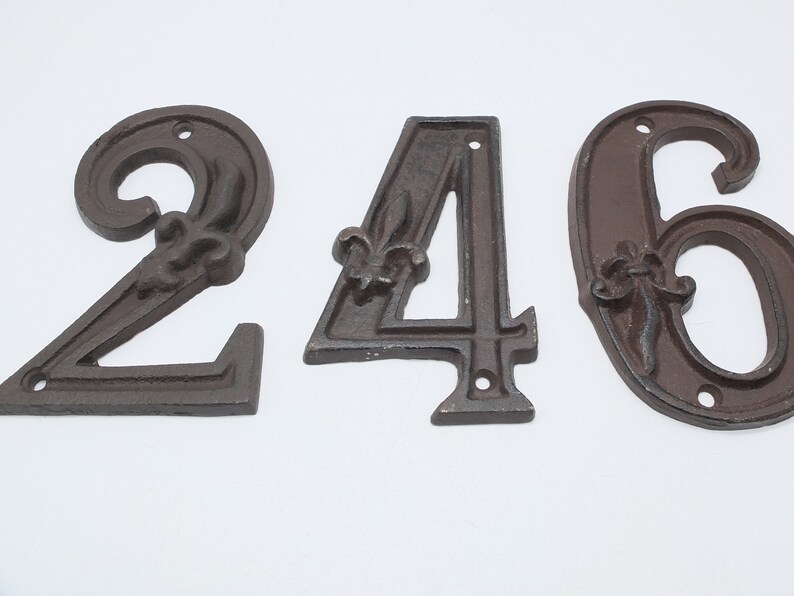 Iron Cast Numbers /// Vintage Door Numbers Etsy