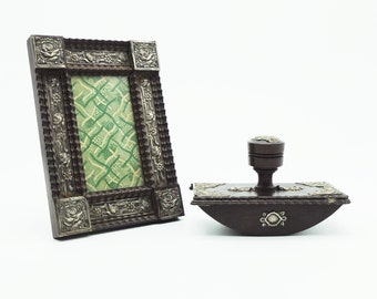 Vintage inktdroger, houten inktdroger