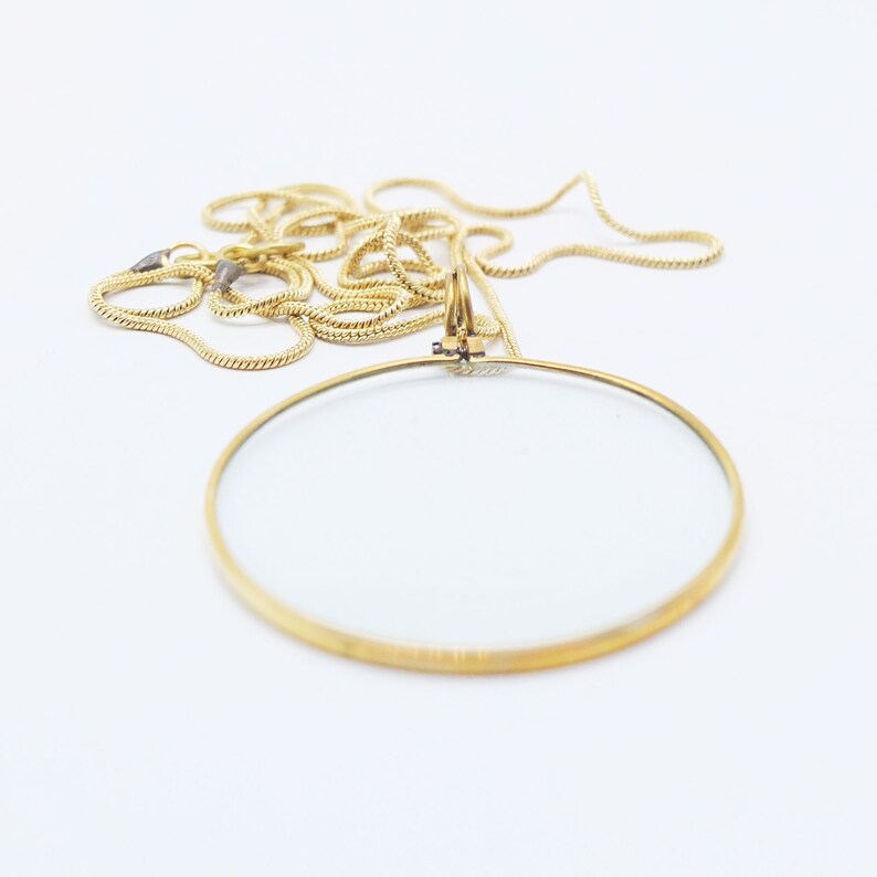 Magnifying Glass Monocle Lens Necklace Magnifying Glass Etsy