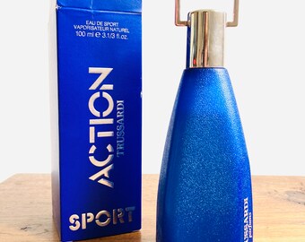 Vintage TRUSSARDI Eau Du Sport, Action Trussardi Perfume, 100 Ml