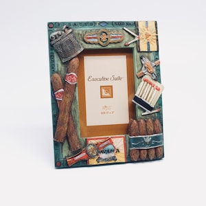 Vintage Tobaccian Photo Frame, Tobacco Lovers