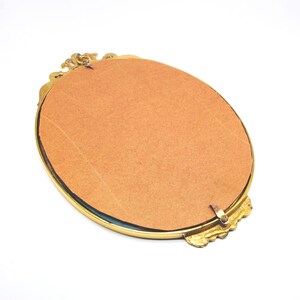 Vintage Brass Wall Mirror, Wall Mirror, Bedroom Mirror, Metal Mirror, Metal Wall Mirror, Oval Mirror, Entrance Mirror image 5