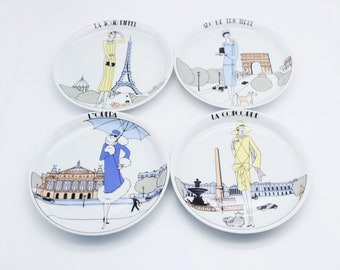 1 Vintage French Limoges Ring Dish Paris Scene Paris Landscape