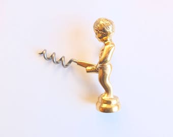 Italian Brass Corkscrew