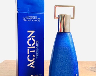 Vintage TRUSSARDI Eau Du Sport, Action Trussardi Perfume, 100 Ml