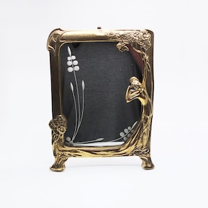 Vintage Brass Table Mirror /// Bedroom or Entrance Mirror /// French Style, Vintage tabletop mirror,  brass mirror