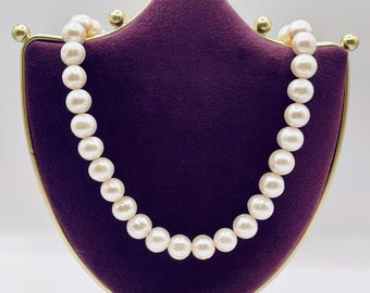 Collier Vintage 5 Rangs - Chaînes Et Perles Couleur Or, Bijou Fantaisie Femme, Occasion