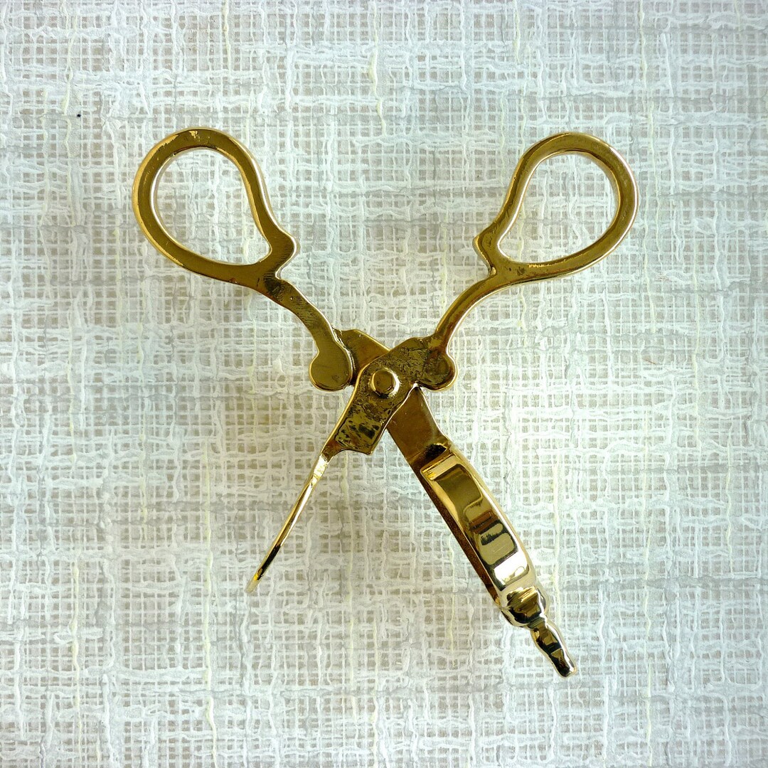 Vintage Scissors Brass Candle Snuffer, Metal Candle Snuffer, Vintage