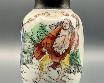 Vintage Chinese porseleinen bloemenvaas, handbeschilderd