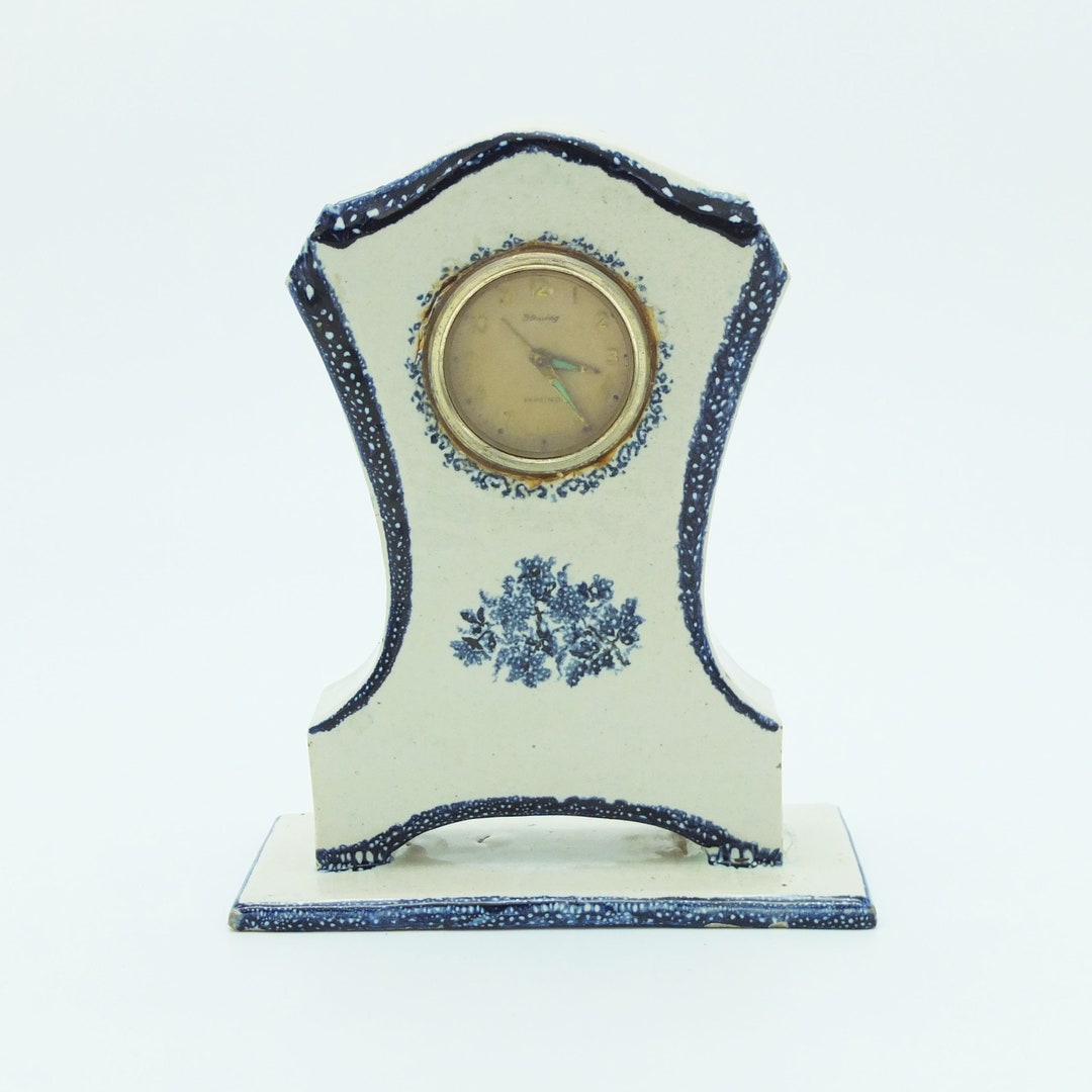 Antique German Table Clock, Porcelain Clock, Tapletop Clock Etsy